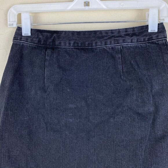 ASOS Button-Front Black Mini Skirt - Picture 7 of 10